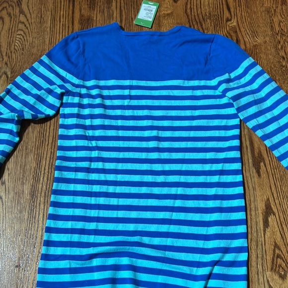 Lilly Pulitzer Adelaide Sweater in Brewster Blue Good Reef Stripe Size Large NWT - Picture 7 of 7